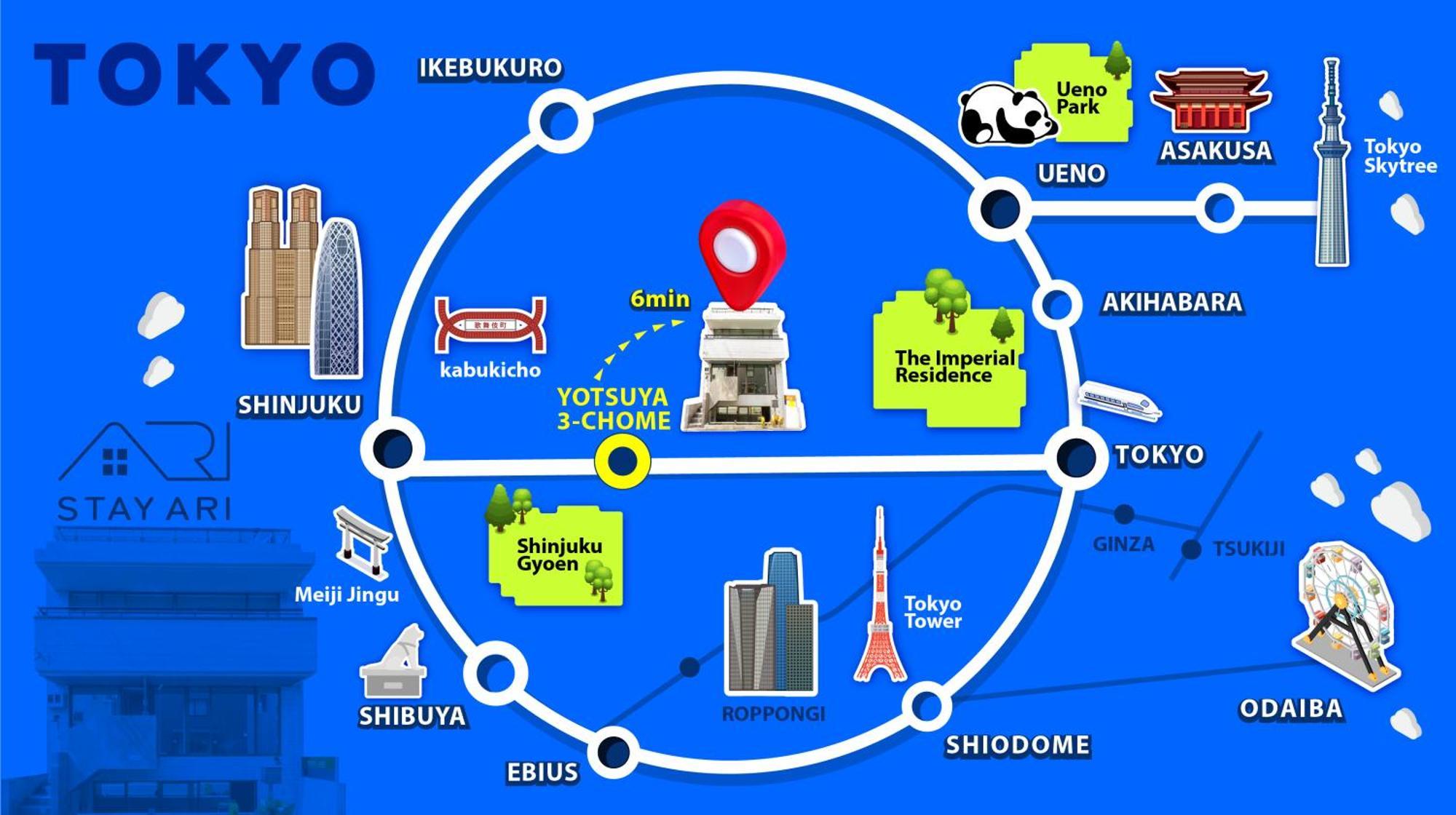 Stay Ari Shinjuku Gyoen 6Min Walk Tokyo Dış mekan fotoğraf